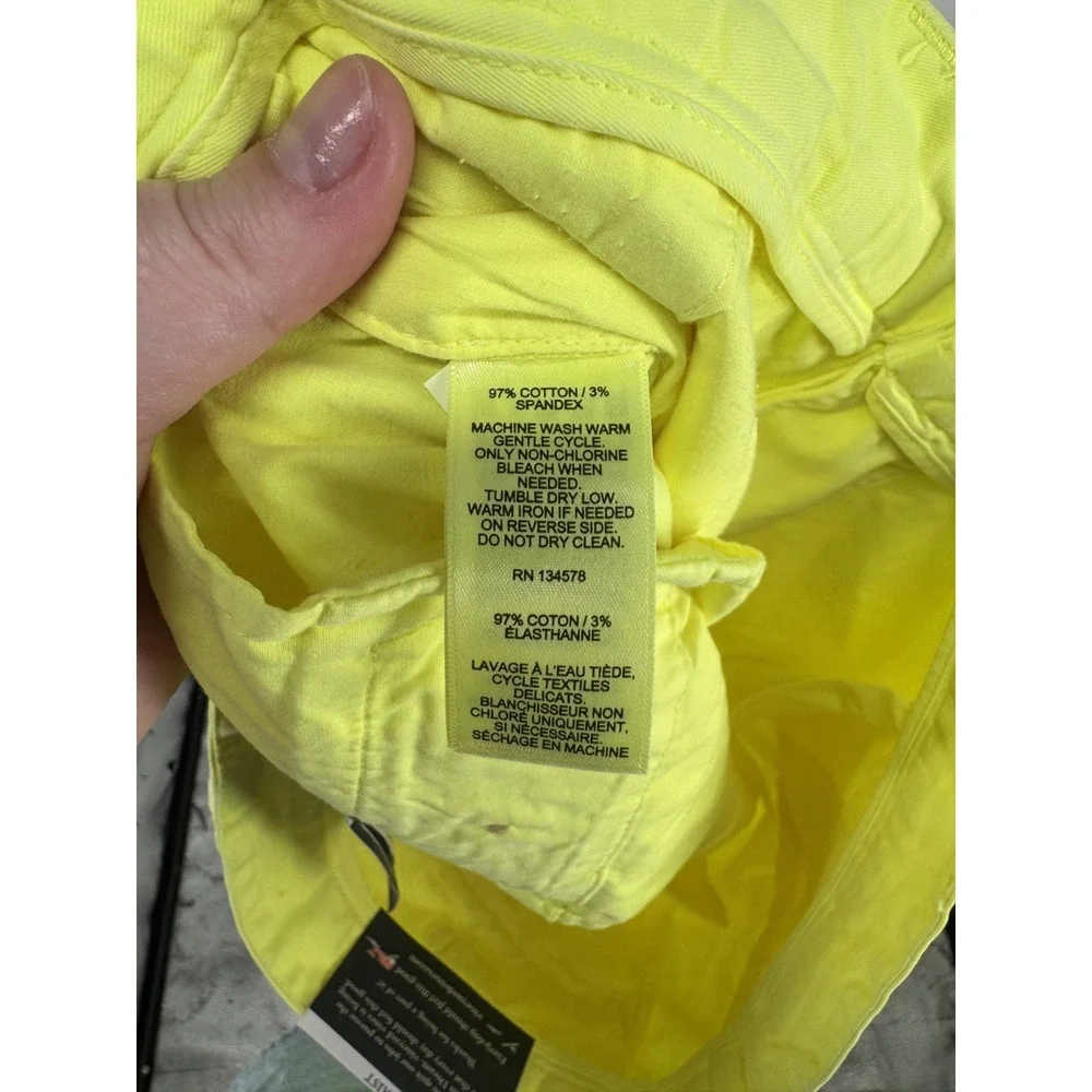 Vineyard Vines Breaker Chino Shorts Mens 36 Neon Yellow Classic Fit 9